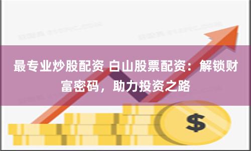 最专业炒股配资 白山股票配资：解锁财富密码，助力投资之路