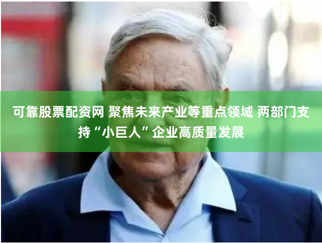 可靠股票配资网 聚焦未来产业等重点领域 两部门支持“小巨人”企业高质量发展